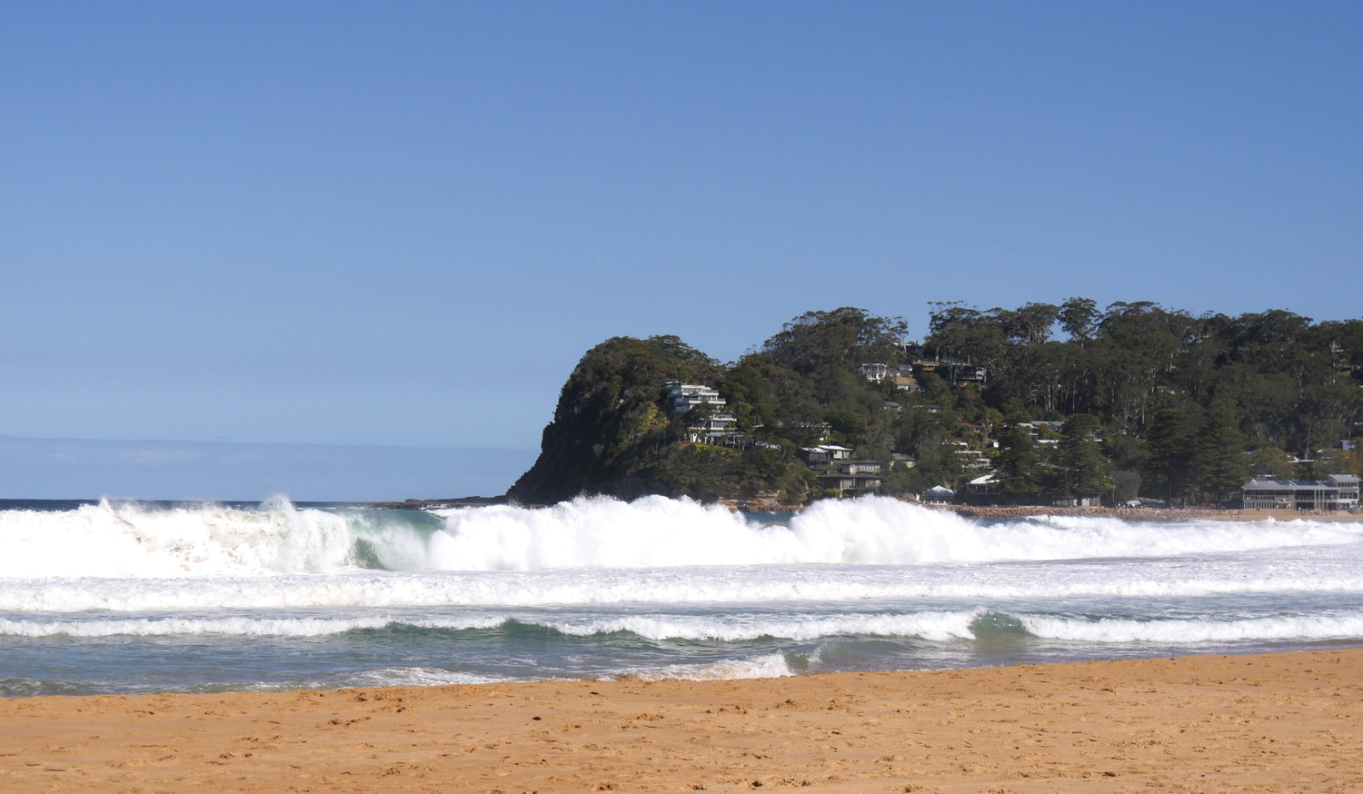 Great waves for surfing at Avoca Beach, north of Sydney, Australia.